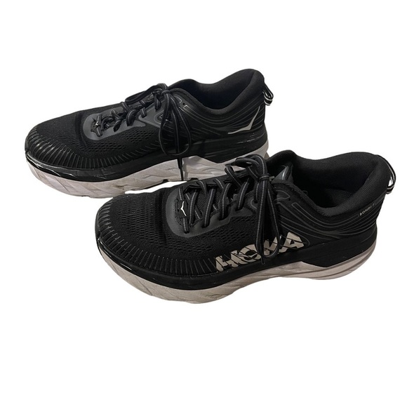 Hoka Men’s Bondi 7. Black and white. Size 9 Wide - Picture 2 of 6
